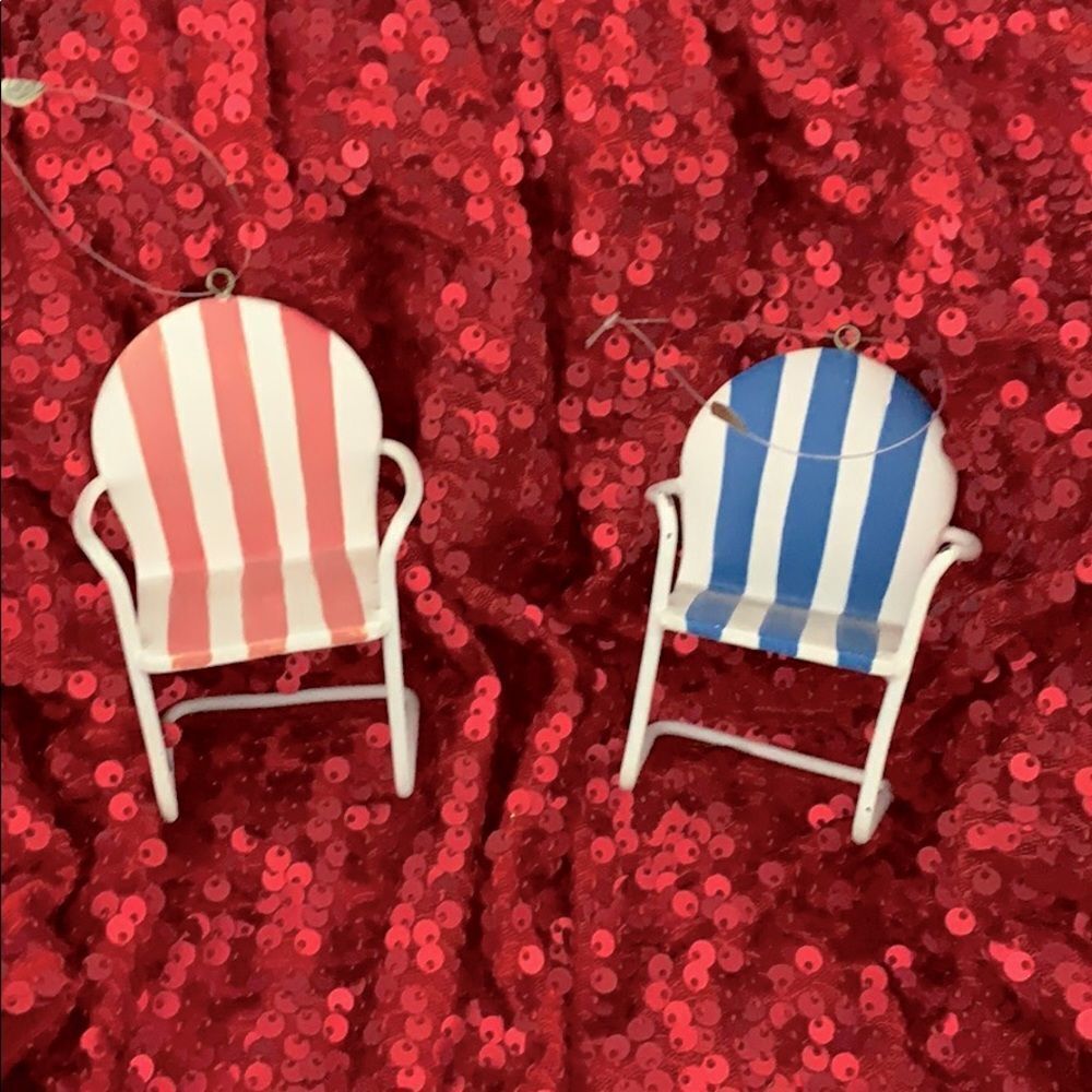 Metal style Beach Chair Ornaments